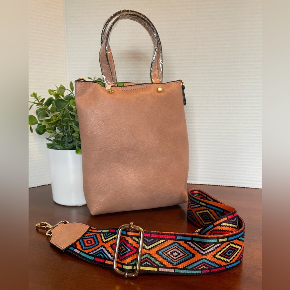 Le Miel Mini Tote/Crossbody. Dusty Blush NWT
